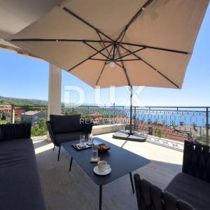 OPATIJA, POBRI - SAMO KOD NAS! Dizajnerski uređen stan s panoramskim pogledom na more