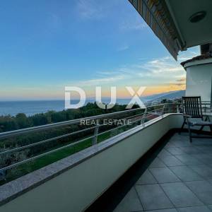OPATIJA, POBRI - veći stan u novijoj gradnji s panoramskim pogledom na more, 3 minute od Opatije