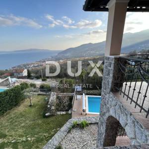 OPATIJA, POLJANE - Rustikalna vila od 300m2 s panoramskim pogledom na Kvarnerski zaljev
