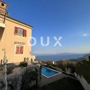 OPATIJA, POLJANE - Rustikalna vila od 300m2 s panoramskim pogledom na Kvarnerski zaljev