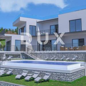 OPATIJA, POLJANE - zemljište 4400m2 s građevinskom dozvolom za vilu s bazenom i pogledom na more