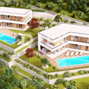 OPATIJA RIVIERA - atraktivno zemljište s građevinskom dozvolom za gradnju dvije vile s bazenom i pogledom na more