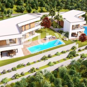 OPATIJA RIVIERA - zemljište s postojećom građevinskom dozvolom za izgradnju luksuzne vile s bazenom i pogledom na more