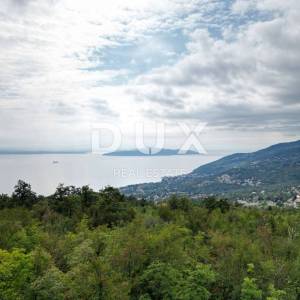 OPATIJA, VEPRINAC- građevinsko zemljište 2600m2 s pogledom na more za obiteljsku kuću/ villu/ apartmane/ kuću za iznajmljivanje...