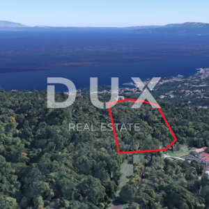OPATIJA, VEPRINAC- građevinsko zemljište 1200m2 s pogledom na more za obiteljsku kuću/ villu/ apartmane/ kuću za iznajmljivanje...