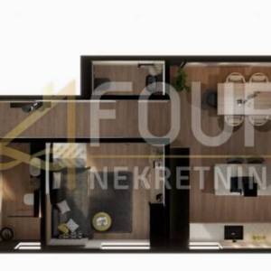 Opatija, Volosko, luksuzan stan, 128.32m2, 3s+db, pogled na more
