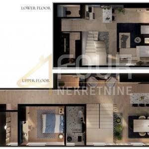 Opatija, Volosko, luksuzan dvoetažni stan, 156.35m2, 3s+db, pogled na more
