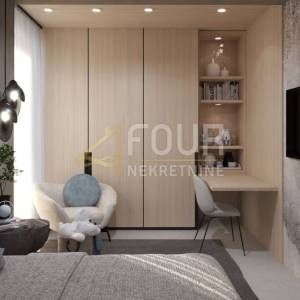 Opatija, Volosko, luksuzni dvoetažni stan s bazenom, 136.80m2, 4s+db, pogled na more
