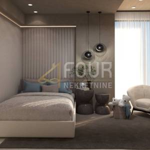 Opatija, Volosko, luksuzni dvoetažni stan s bazenom, 136.80m2, 4s+db, pogled na more