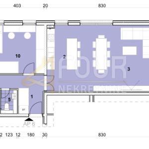 Opatija, Volosko, luksuzni stan, 101.39m2, 2s+db, terasa, pogled na more