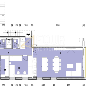 Opatija, Volosko, luksuzni stan, 116.48m2, 3s+db, terasa, pogled na more