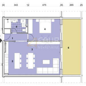 Opatija, Volosko, luksuzni stan, 82.83m2, 1s+db, terasa, pogled na more