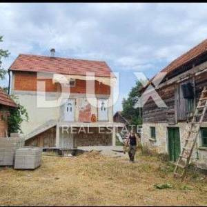 OTOČAC, BRINJE - Kuća u roh-bau fazi s 42.800 m2 okućnice