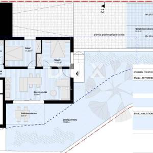 OTOK CRES, CRES - Dvosoban stan u prizemlju, 2 parkinga, vrt 100m2