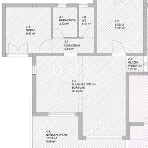 OTOK KRK, BAŠKA - Dvosobni apartman s pogledom na more i bazenom