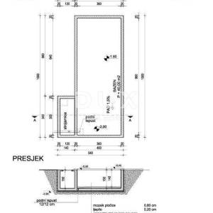 OTOK KRK, BRZAC - Moderno dizajnirana dvojnica s bazenom 40m2
