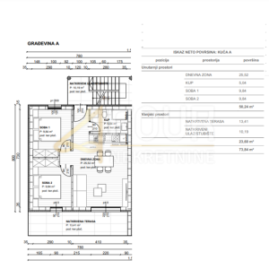 Otok Krk, Čižići, novogradnja, 2s+db, 78.34m2, okućnica