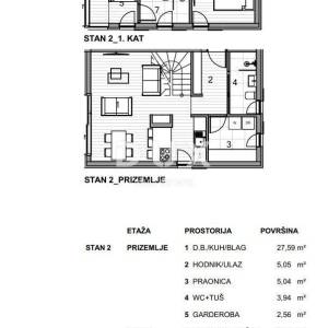 OTOK KRK, GRAD KRK - Dvoetažni apartman u novogradnji