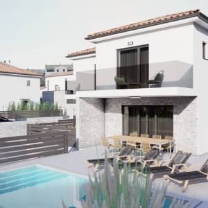 OTOK KRK, MALINSKA - Građevinsko zemljište 585 m2, atraktivna lokacija 700m od mora