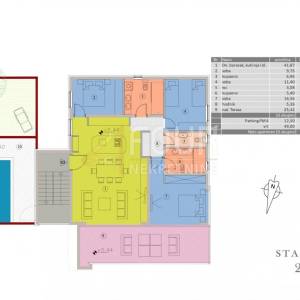 Otok Krk, Malinska, luksuzan penthouse u modernoj vili s bazenom