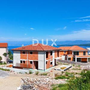 OTOK KRK, MALINSKA - Moderna dvojna kuća s pogledom na more