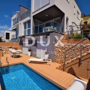 OTOK KRK, NJIVICE - 2S+DB apartman s bazenom i pogledom na more