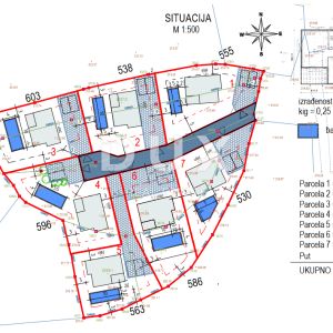 Otok Krk, okolica Dobrinja - Građevinski teren za 7 vila