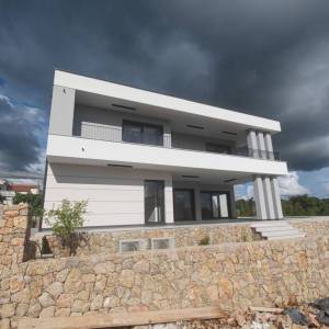 OTOK KRK, šire područje grada Krka - Luksuzna vila s pogledom na more