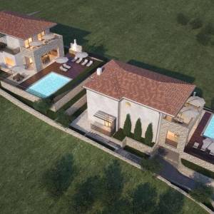 OTOK KRK, VANTAČIĆI - Projekt za vilu sa bazenom 100m od mora