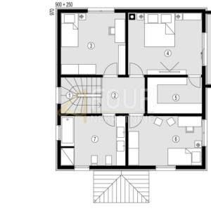 Otok Krk, Vrbnik, kuća s pogledom na more, 152m2, terasa