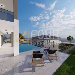 Otok Krk, Vrbnik, novogradnja, 111.30m2, 2s+db, terasa, okućnica i bazen