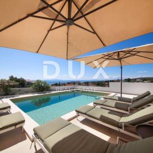 OTOK PAG, JAKIŠNICA vrhunska moderna duplex vila s bazenom