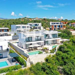 OTOK PAG, JAKIŠNICA vrhunska moderna duplex vila s bazenom