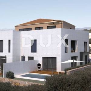 OTOK PAG, MANDRE, dvoetažni penthouse s bazenom i krovnom terasom