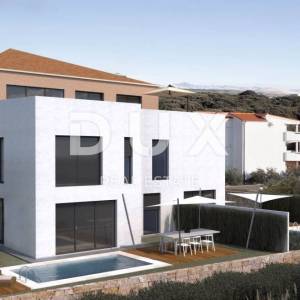 OTOK PAG, MANDRE, dvoetažni penthouse s bazenom i krovnom terasom