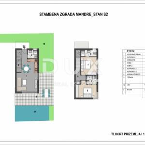 OTOK PAG, MANDRE, luksuzni 2s+db stan s bazenom i okućnicom