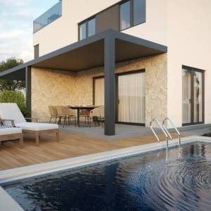 OTOK PAG, MANDRE, penthouse s pogledom na more u novogradnji