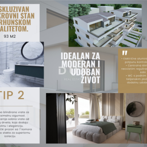 OTOK PAG, PAG - ekskluzivan PENTHOUSE u NOVOGRADNJI + terasa s pogledom na more! PRILIKA!