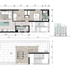 OTOK PAG, POVLJANA -  Ekskluzivan apartman na drugom katu sa krovnom terasom, 79,85m2