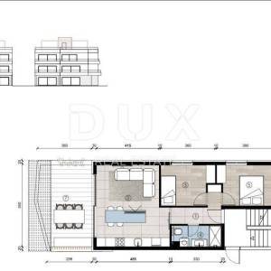 OTOK PAG, POVLJANA -  Ekskluzivan apartman na prvome katu, 10 metara od mora i plaže, 64,70m2