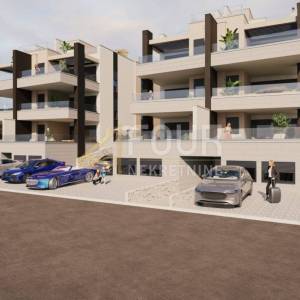 Otok Pag, Šimuni, stan u novogradnji, 108.32m2, 2s+db, pogled na more, terase