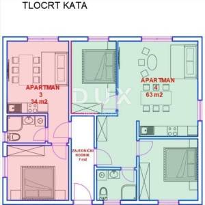 PAG, GRAD PAG - Kuća s 4 apartmana i prostranom okućnicom 