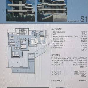 PAG, NOVALJA - Luksuzan stan s bazenom, S1, Z1