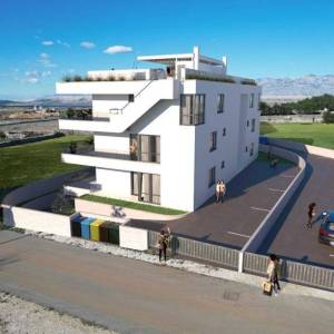 Pag, Novalja: Povljana, apartman, 47.53m2, pogled na more, novogradnja
