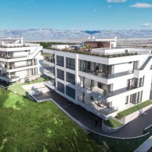 Pag, Novalja: Povljana, apartman, 47.53m2, pogled na more, novogradnja
