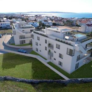 Pag, Novalja: Povljana, apartman, 47.53m2, pogled na more, novogradnja