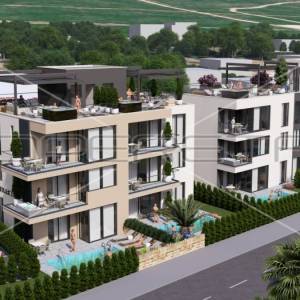 Penthouse u novogradnji prvi red do mora,  132m2 NKP, Sukošan
