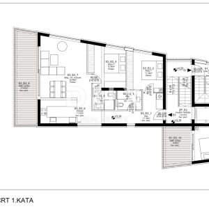 PETRČANE - Luksuzni dvosoban stan 89m² - Pogled na more!