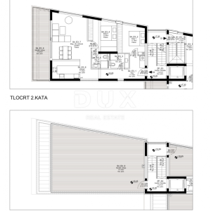 PETRČANE - Luksuzni penthouse 105m² - Pogled na more!!