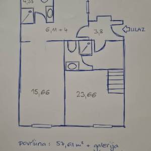 Petrinjska, 58 m2, 1.kat, uređen, s galerijom
